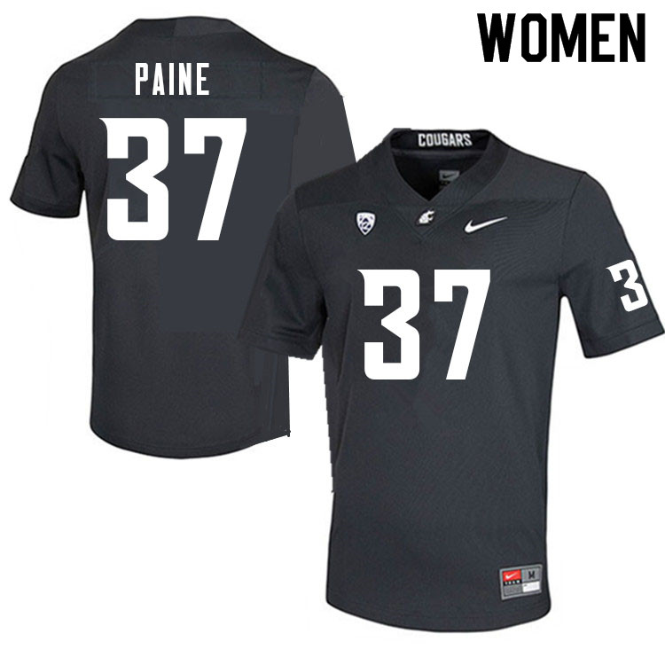 Women #37 Dylan Paine Washington Cougars College Football Jerseys Sale-Charcoal - Click Image to Close